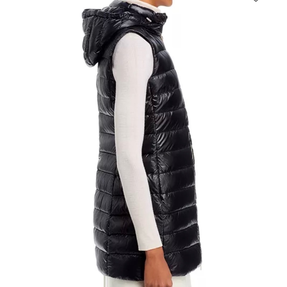 Herno Shiny Black Puffer Vest Iconico Serena - Picture 3 of 12